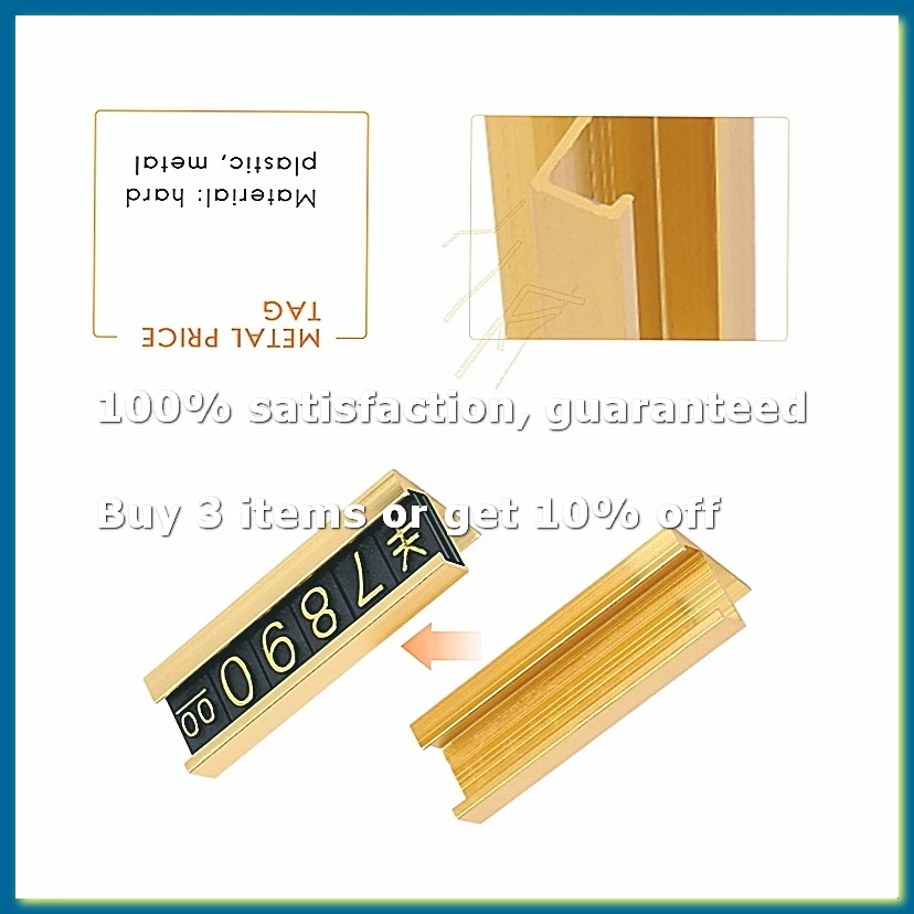19 groups gold-tone metal, Arabic numerals together price tags-A27I