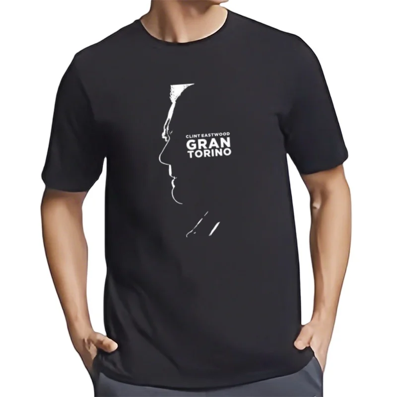 Clinton Eastwood visage vecteur Gran Torino film voiture drôle t-shirt nouveau