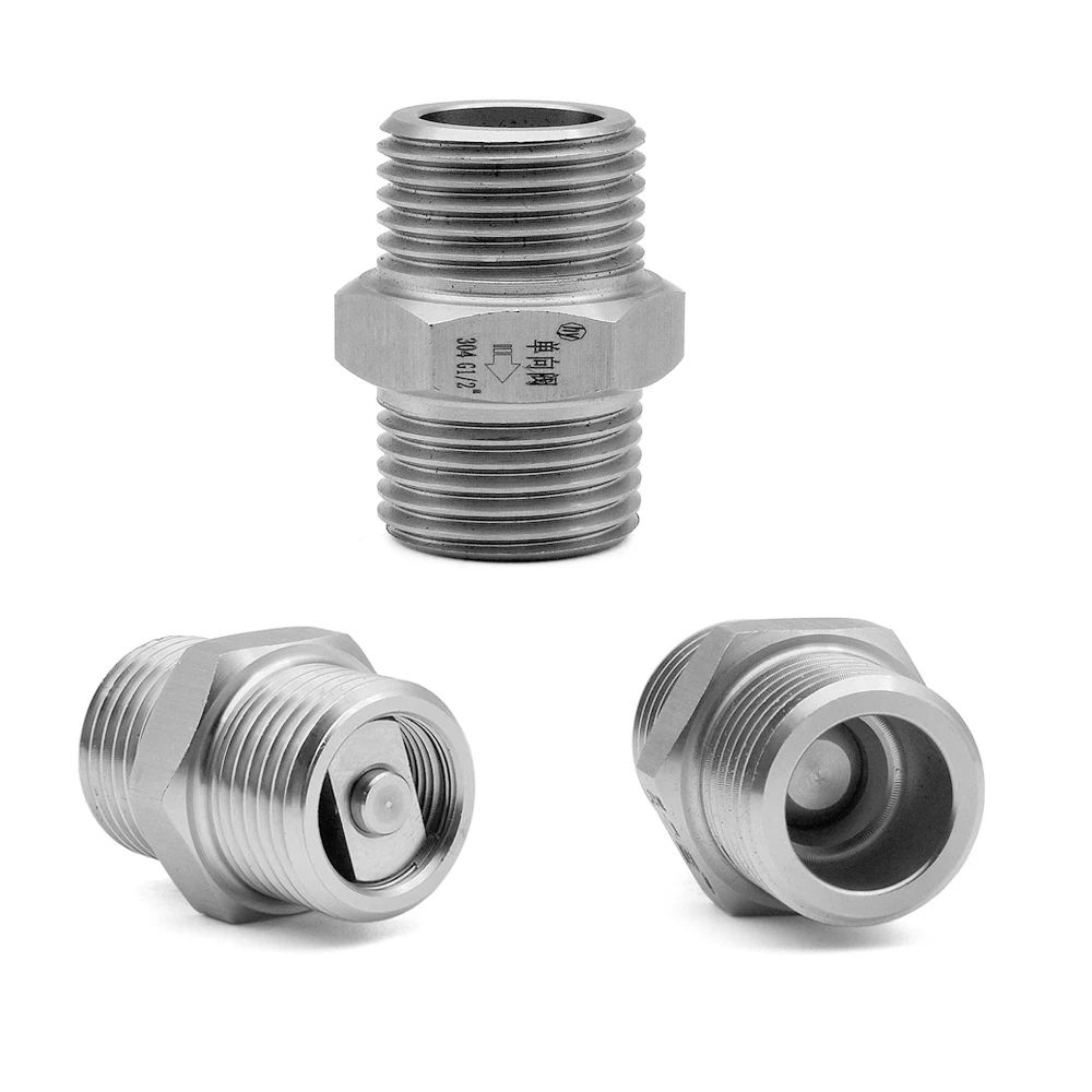 SS304 Gewinde-Rückschlagventil, männlich/weiblich, 1/4"/1/2"/3/4"/1", Hochtemperatur-Einwegventil für Hydraulik, Dampf, Gas, Flüssigkeiten – Detail 4