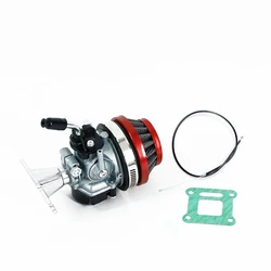 ATV 37cc Performance 19mm Carburetor 58mm Air Filter cable Assembly for 2-stroke 49cc 50cc 60cc 66cc 80cc Mini Pocket Bike Group