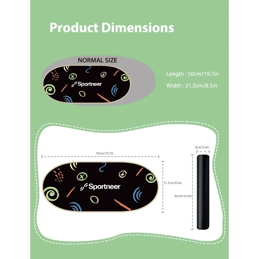 لوحة التوازن للأعمار من 3 إلى 612 عامًا: لوحة تمايل آمنة وقوية للاستخدام الداخلي والخارجي تعزز التنسيق والشارع الأساسي