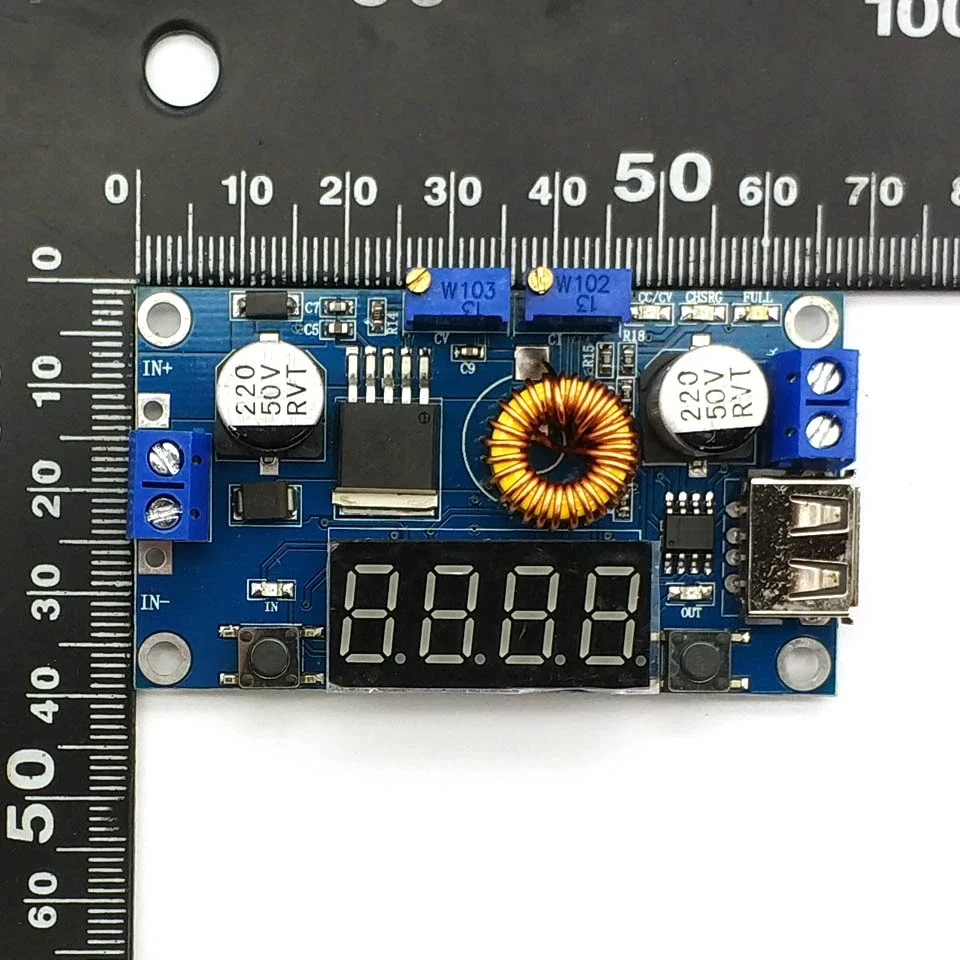 DC-DC XL4015 5A Unidad LED Digital Módulo de cargador de batería de litio CC/CV USB convertidor reductor con voltímetro amperímetro