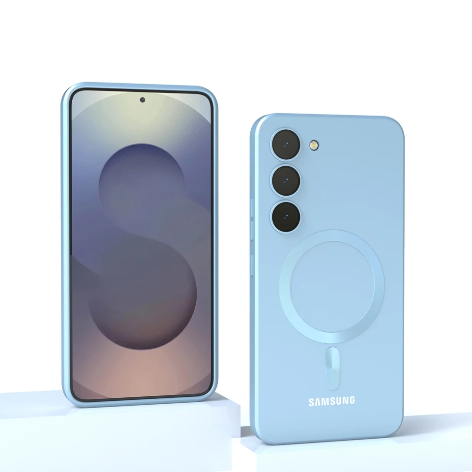 Funda magnética de silicona líquida a prueba de golpes para Samsung Galaxy S25 FE S25 S24 S23 S22 S21 S20 FE y Plus Ultra 6