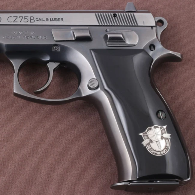 KSD Brand CZ 75, 75B, 75BD, 85 KADET SHADOW1 Compatible Black Acrylic Grip