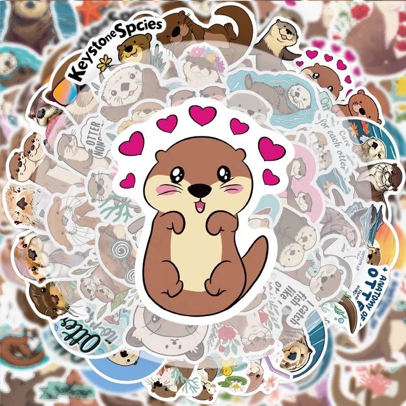 50 ملصقًا لطيفًا من Oter Doodle، شارات لاصقة نابضة بالحياة، أنماط متعددة بدون تكرار، مناسبة لزجاجات المياه وأجهزة الكمبيوتر المحمولة وحقائب السفر وألواح التزلج والقيثارات وديكورات الحفلات