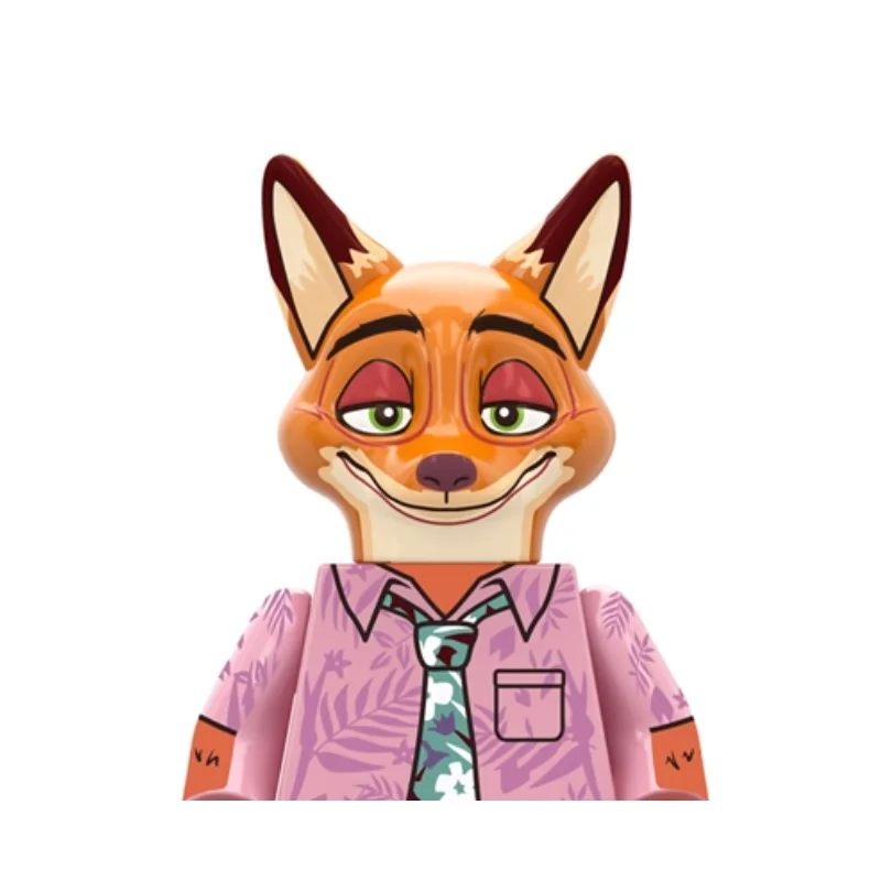 @ nouveau Zootopia ensemble bloc de construction le Zoo renard lapin ours paresseux bétail lion Mini figurine jouets