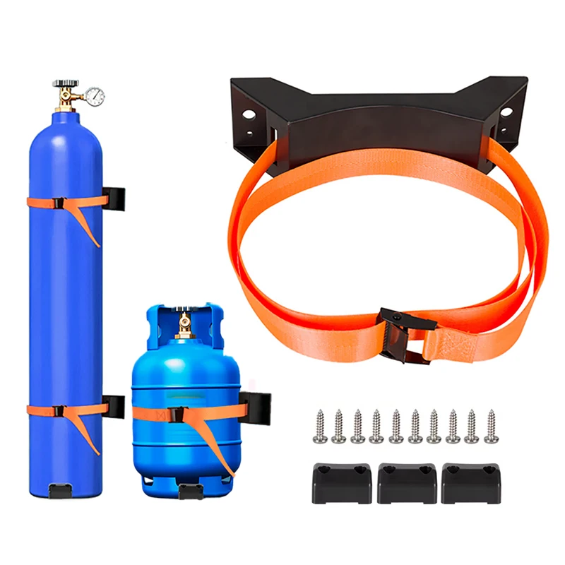 RV Gas Tank Mounting Bracket Water Tank Extendable Fixing Rope Factory Gas Cylinder Holder Anti-Tipping Tool With Mounting Screw