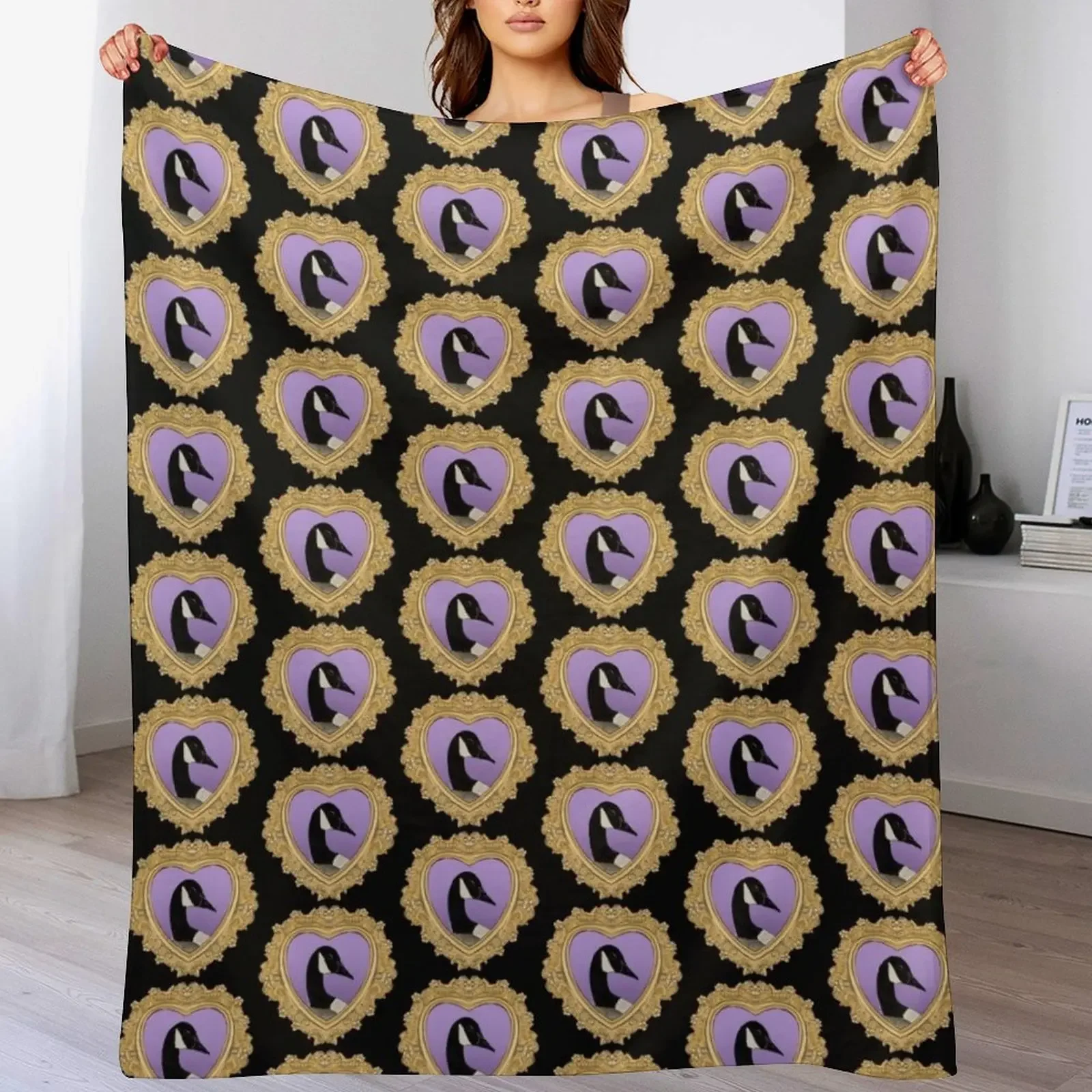 royal goose Throw Blanket Faux Fur Soft Warm Blanket for Bed