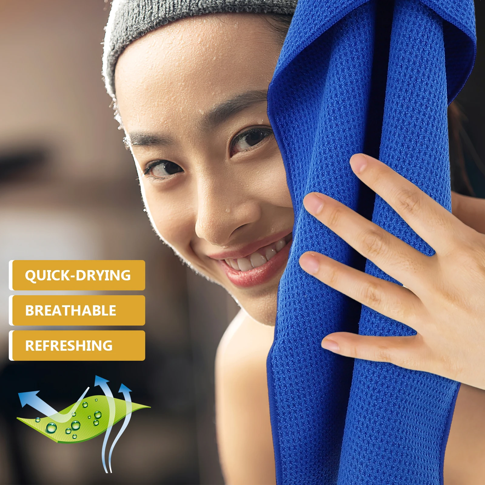 هدية مناشف الجولف الرياضية Miss Sweat Microfiber (85 بوليستر 15 بوليستر) إكسسوارات للرجال والنساء