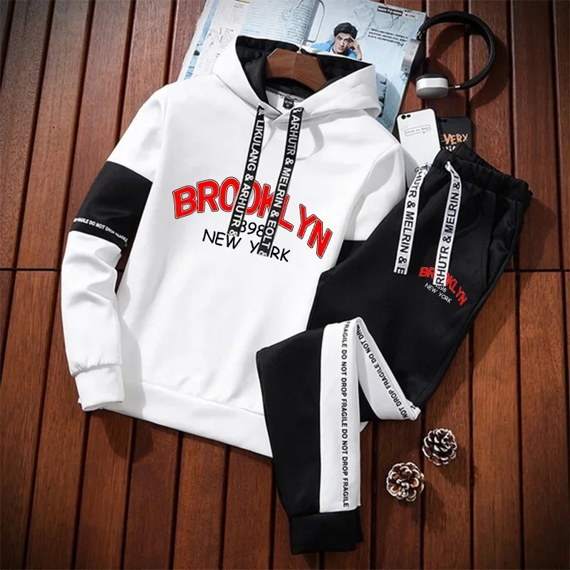 

Autumn Winter Hot Sale Sport Men's Tracksuit Hooded Casual Single Sweatshirt And Daily Sweatpant Comfort Outdoor Jogging Quality