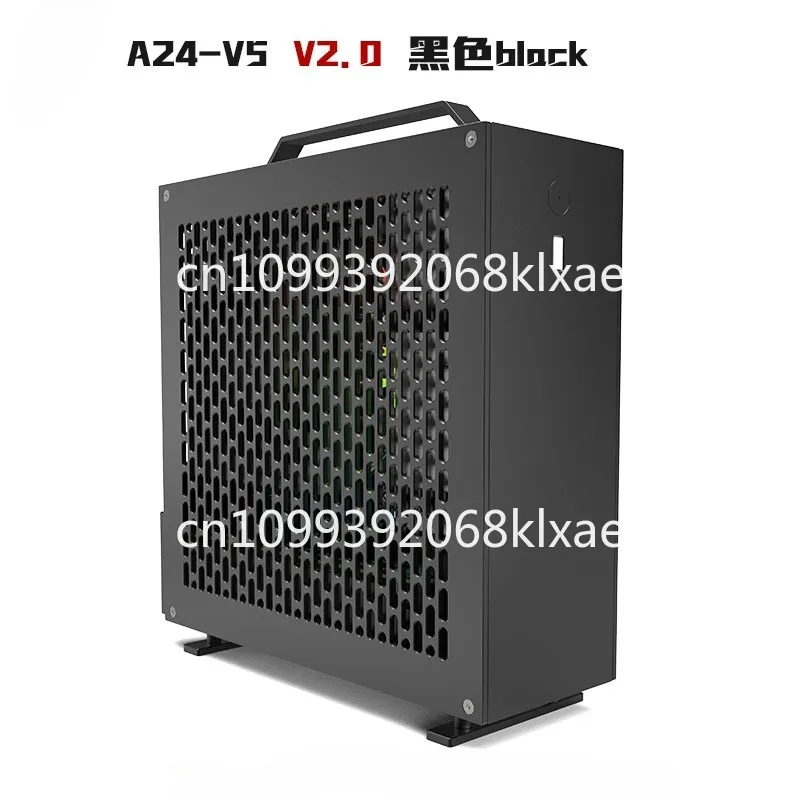 

Mini A24-V5 2.0 dual-slot single display 1u power supply itx chassis, double-sided chamfering
