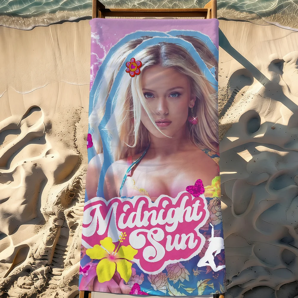 Singer Z-Zara Larsson Midnight Sun Towel Sports Quick Dry Travel Camping Gear Sandproof Soft Light Large Beach Towel