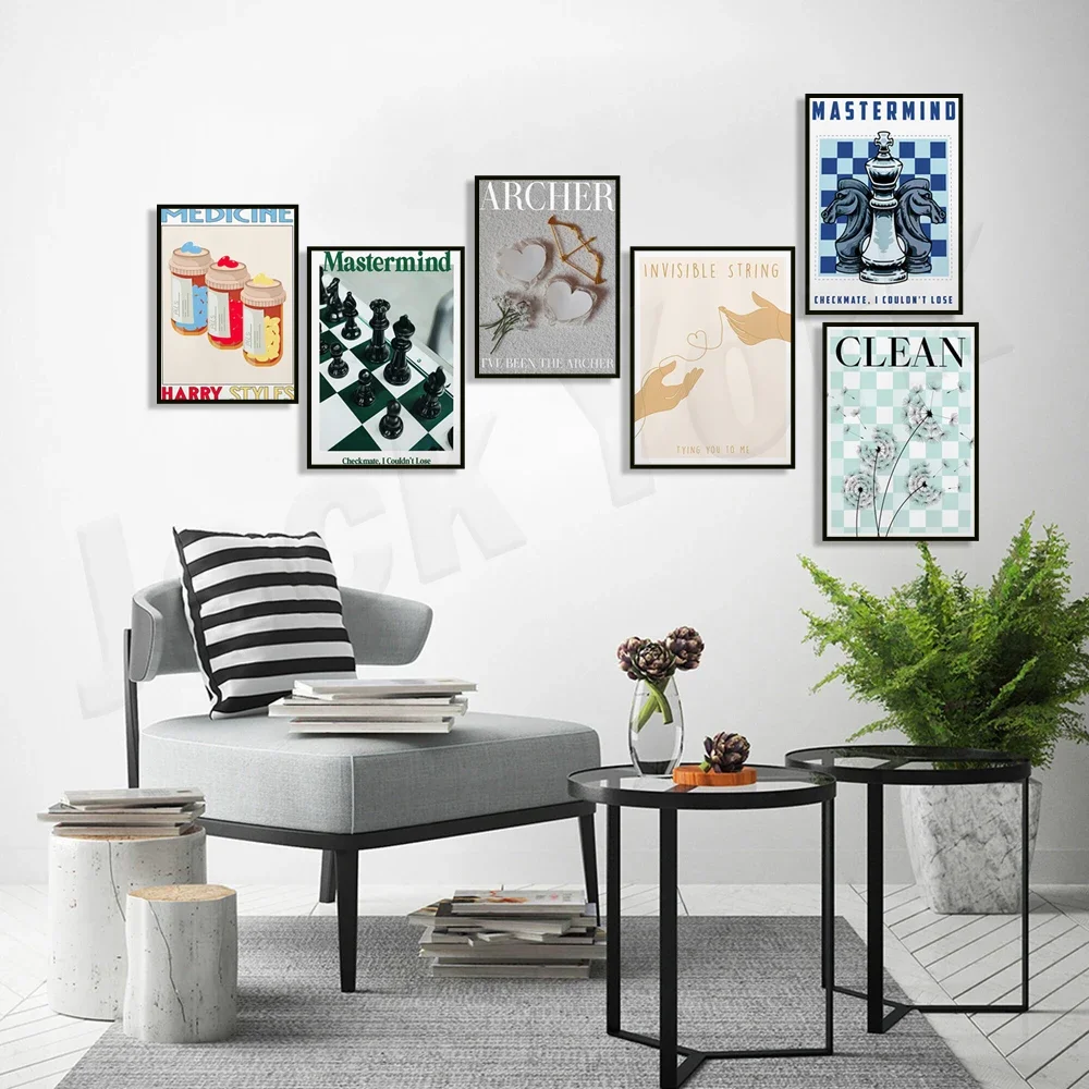 archer prints, august, december prints, invisible line prints, vintage aesthetics, trendy girl art, folk posters, preppy art