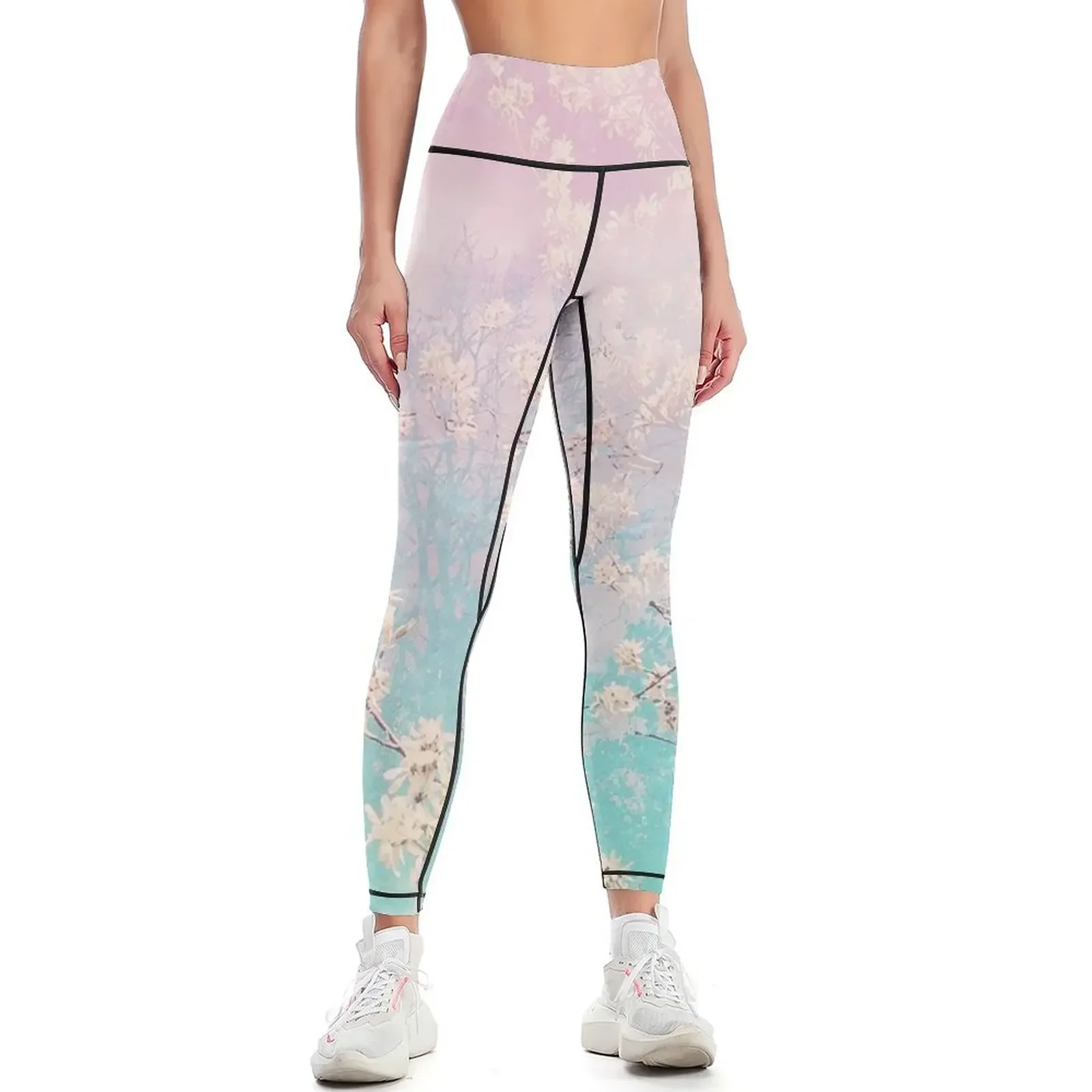 

Spring Blooms Leggings exercise clothing for flared Women's sports pants for fitness Womens Leggings