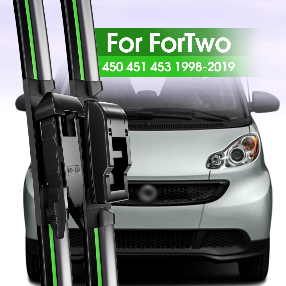 

2pcs Front Windshield Wiper Blades For Smart ForTwo 450 451 453 1998-2019 2002 2004 2007 2009 2018 Windscreen Window Accessories