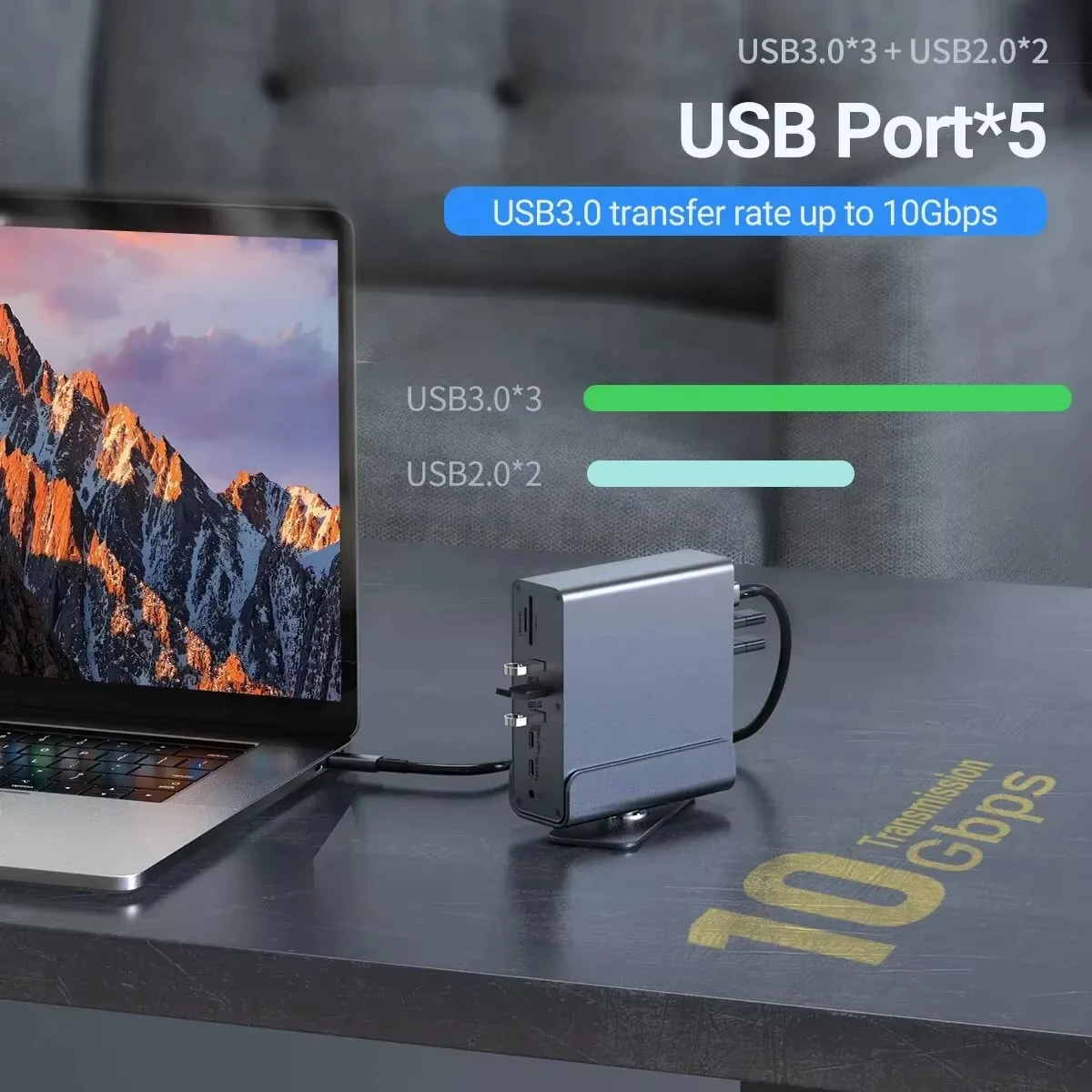 Imagem -03 - Docking Station Multiporta com Dupla 4k Hdmi Displayport Portas Usb 100w pd Áudio sd tf Suporte Usb Hubs Usb-c 16 em 1