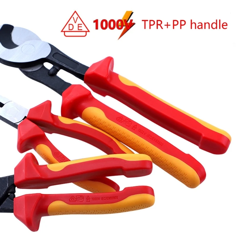 Insulated Cable Cutter Wire Stripper Electrician Shears Pliers Scissor Cutting Tool Manual 6/8/10 Inch Stranding Pliers M4YD