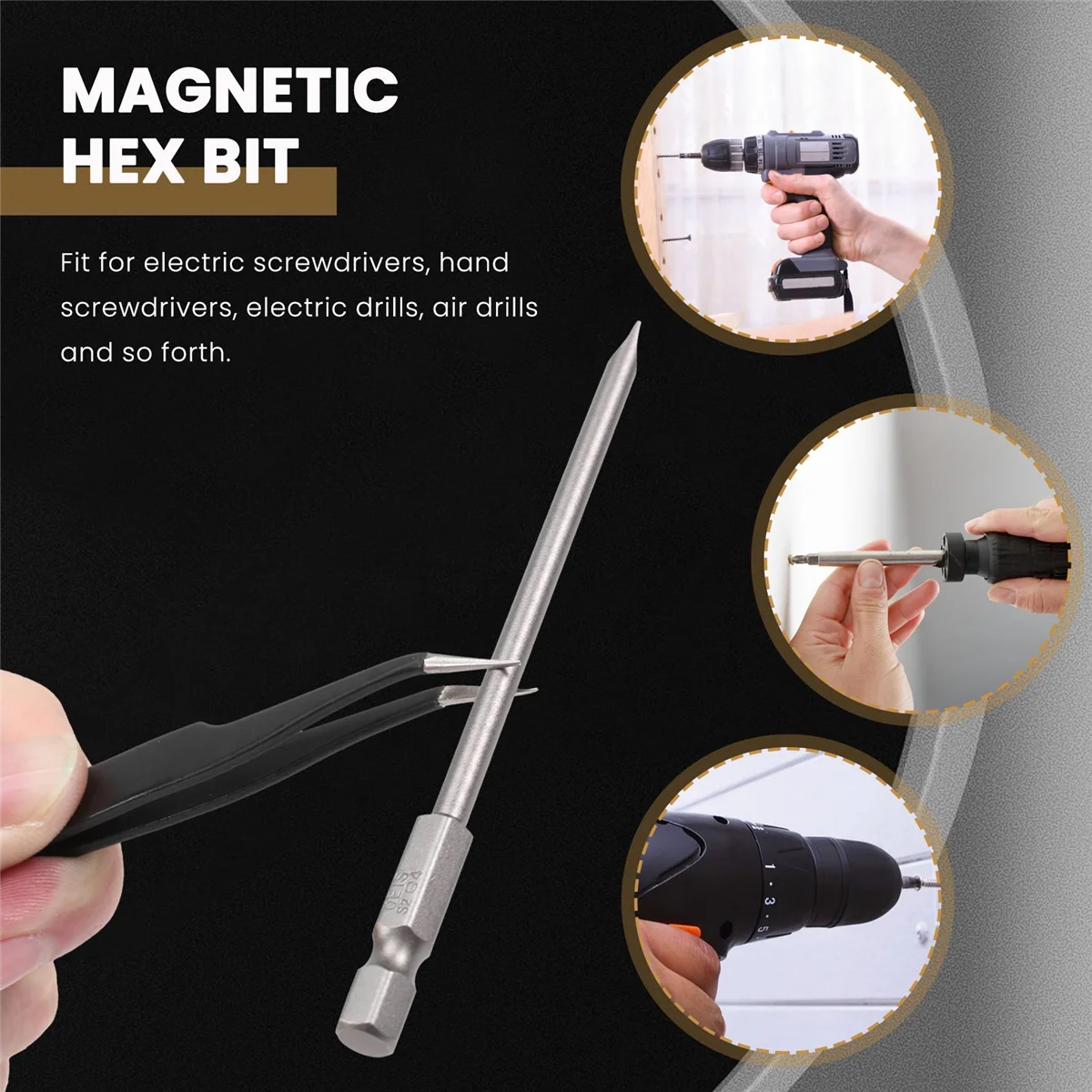 BVBV 16 قطعة طويلة مفك مغناطيسي بت مجموعة مشقوق + الصليب + عرافة + توركس مجموعة لقمة مثقاب 1/4 بوصة عرافة عرقوب 100 مللي متر طول