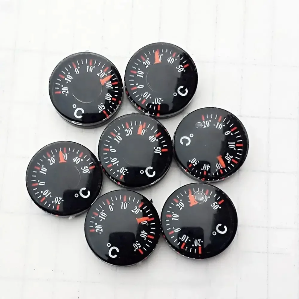 Portable Mini Circular Thermometer Waterproof Scale Measurement Dial Thermometer Plastic 20mm High Accuracy Thermometer Office