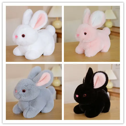 Soft Stuffed Animal Plush Bunny Rabbit Toys for Kid Girl Lovely Animal Doll Baby Toy Plush Handbag Ornament Pendant Bunny Model