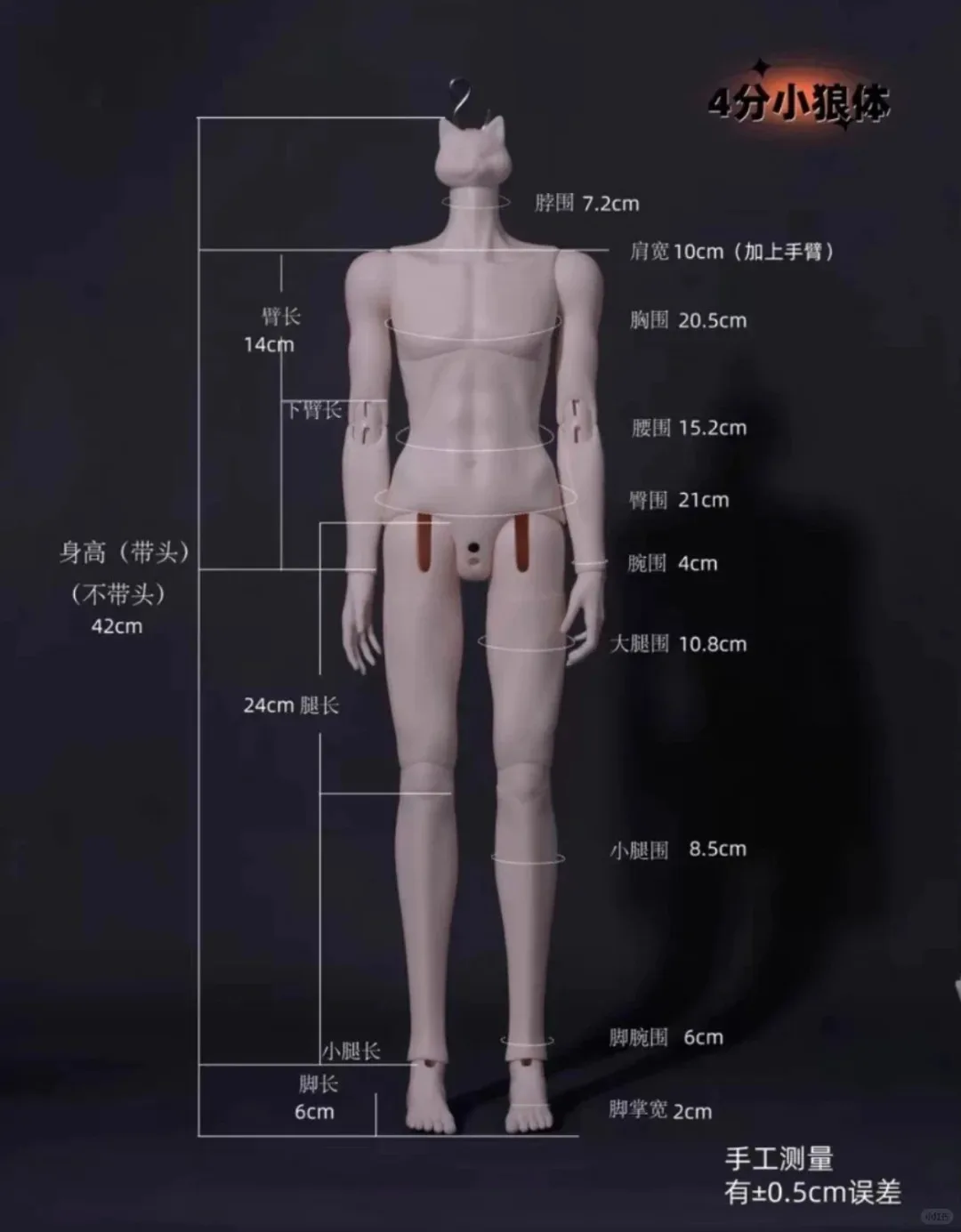 Bjd 1/4 - 샤오량티 레진 장난감 모델 인체 액세서리