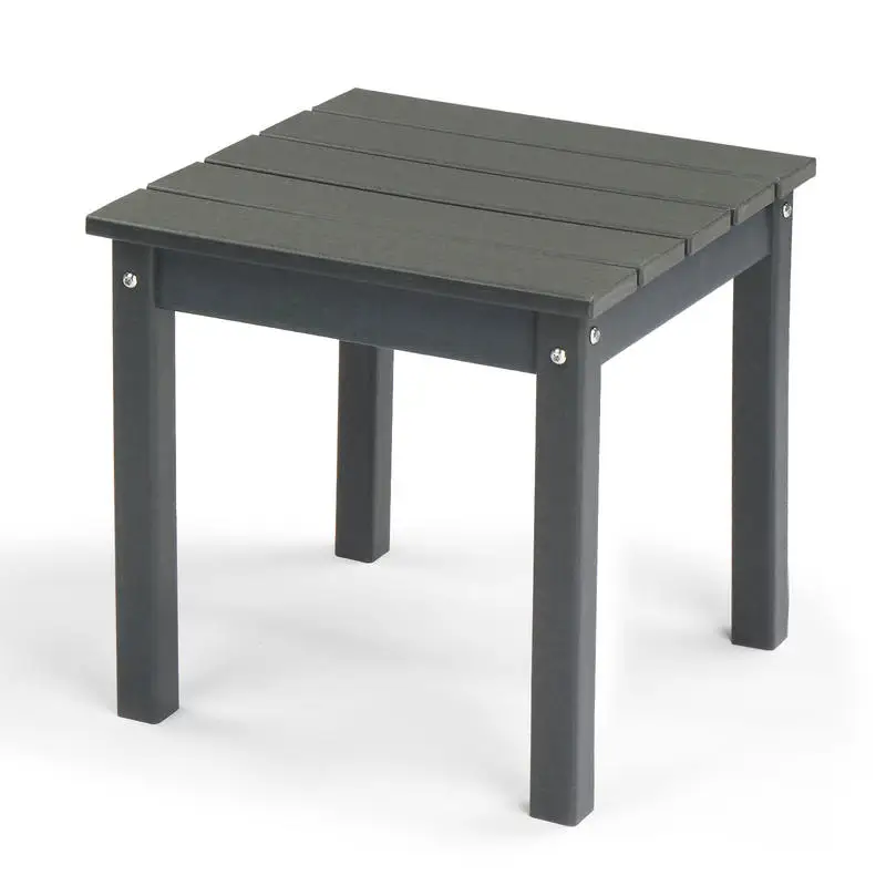 

Dark Gray 17.7*17.7in Square Single-layer HDPE Side Table