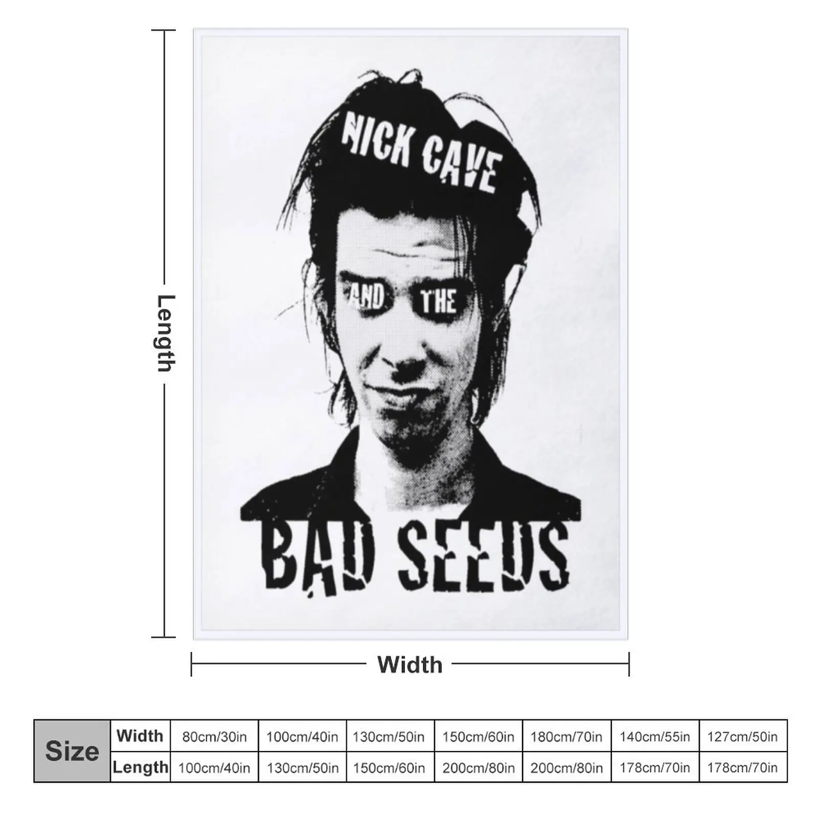 Nick Cave and the Bad Seeds Black Throw Blanket Softest blankets and throws Shaggy Cute Plaid Blankets