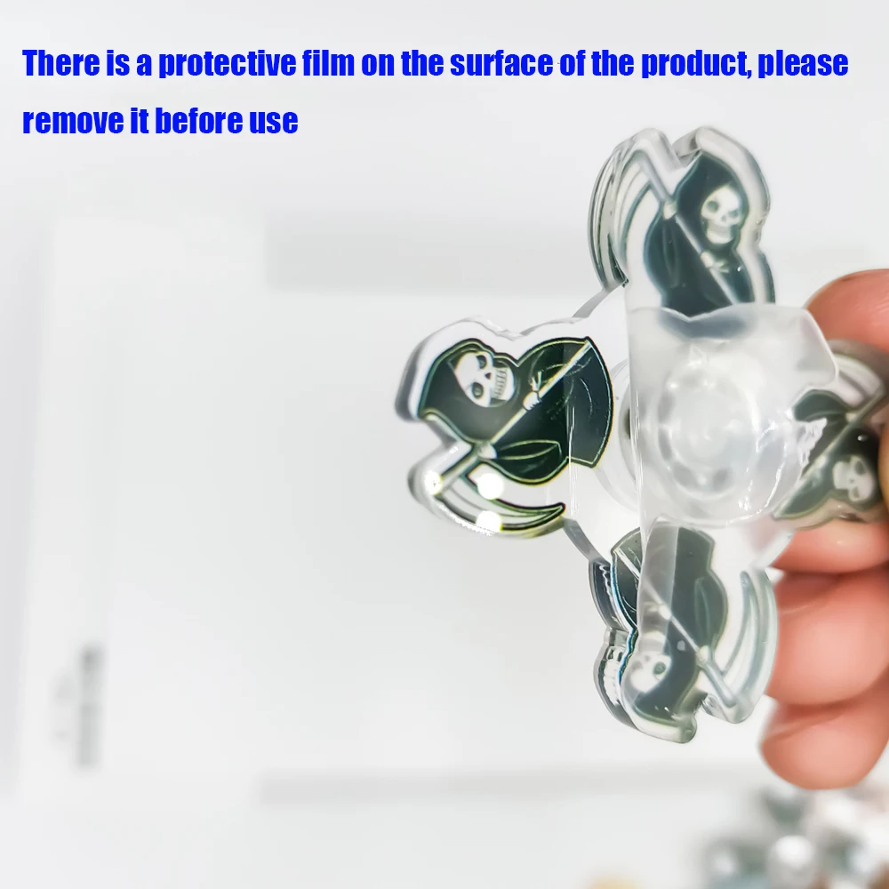 16 pçs novo halloween fidget spinner festa favores dos desenhos animados fantasma abóbora aranha web girando topo ansiedade tdah alívio figets brinquedo