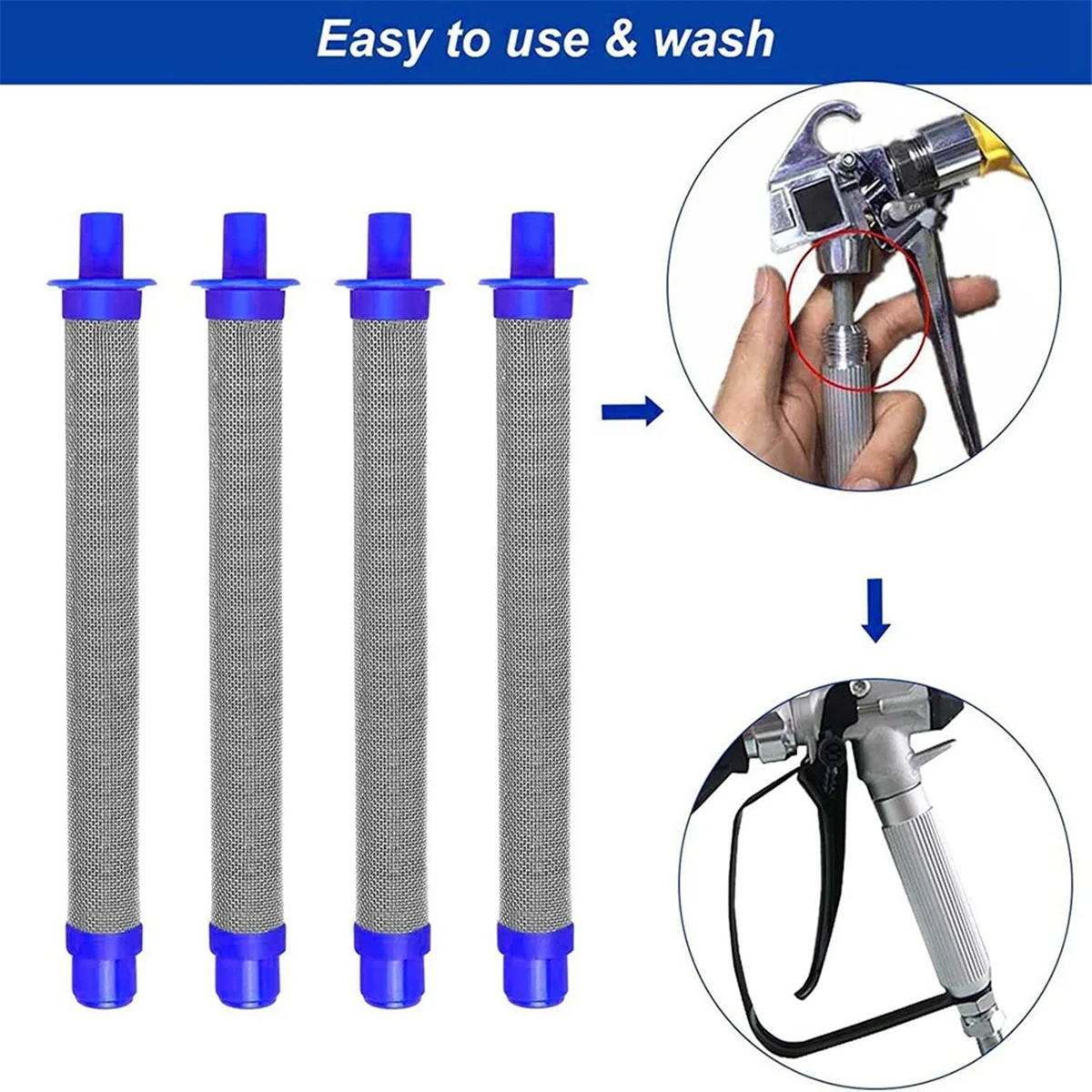 فلتر 10 عبوات من الفلتر بدون هواء 60 شبكة طلاء بدون هواء دفع على النوع المتوافق مع الموديلات SG2 SG3 #5