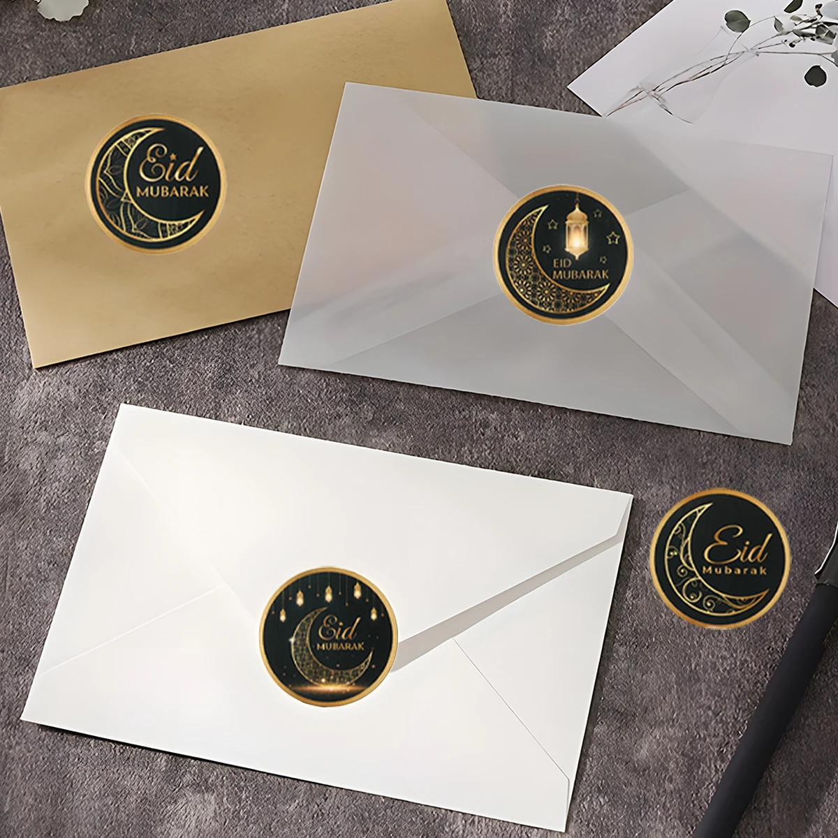 Ramadan Decoration Stickers EID Mubarak Decor 2024 For Favor Gifts Label Ramadan Kareem Islamic Muslim Party Eid Al Adha Gifts