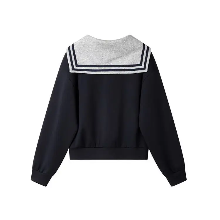 Bild 5: Kawaii Mädchen Sweatshirt Frühling und Herbst Kind Mode Pullover College Stil Kinder Lose Freizeit Navy Leader Tops Student