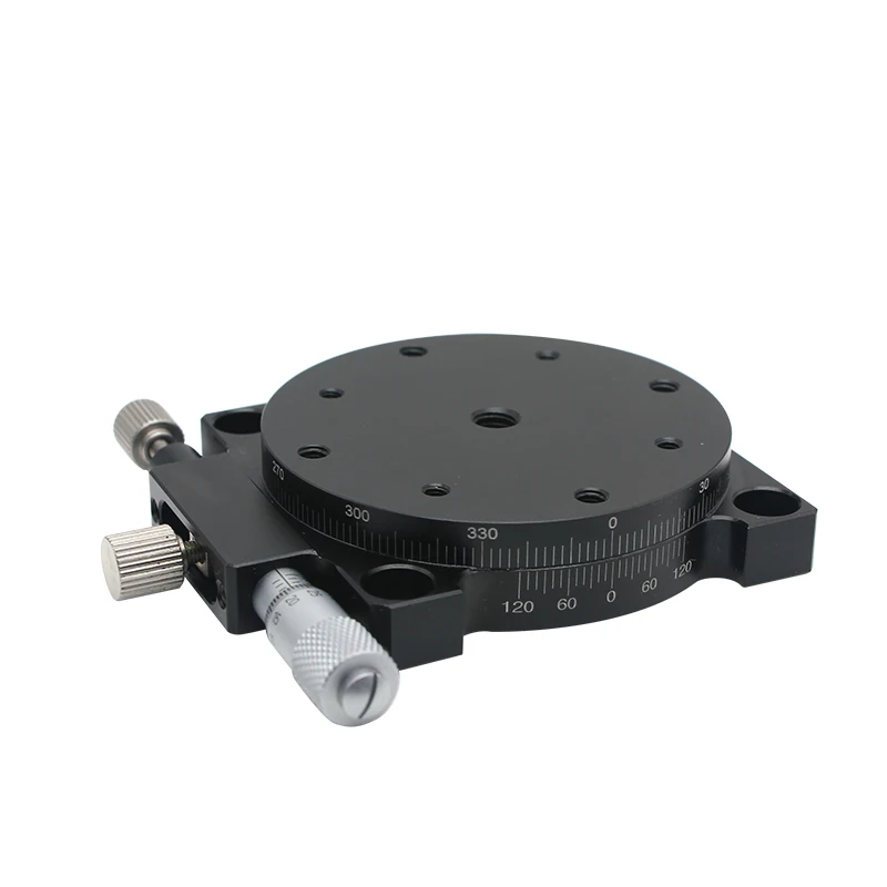 Diameter 90mm 360 degree Precision Micrometer Drive Rotation Stage