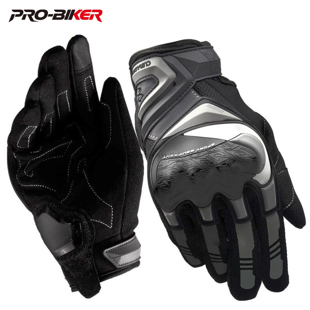 Summer Motorcycle Gloves Breathable Full Finger Non-slip Wear-resistant Motocross Racing Gloves Touch Screen Moto Biker Gloves