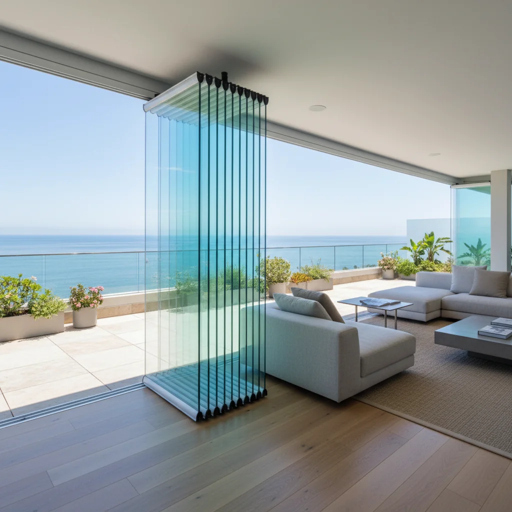 Stacking & Panoramic Features Folding Glass Door Modern Bi-fold Glass Doors New Arrival Sliding Folding Glass Door