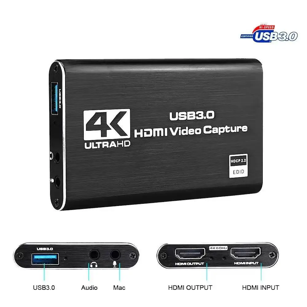 

High Quality Capture Live Streaming 4K HD USB 3.0 Video Capture Card 4K 60Hz for Live Streaming Recorder