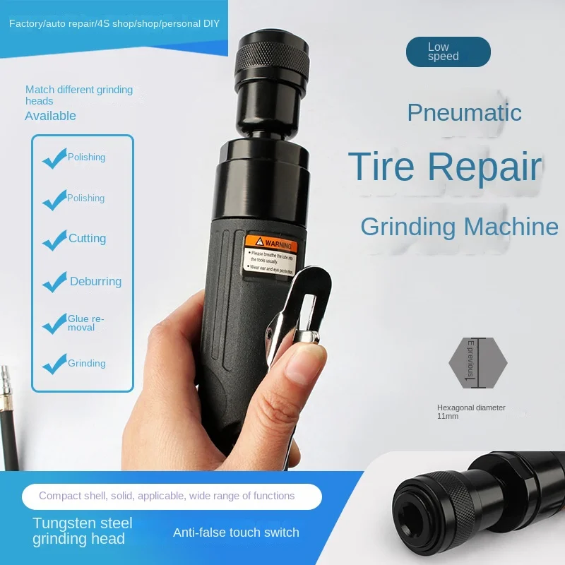 Low speed pneumatic automobile tire repair grinding machine buffer tire repair and rubber removal machine