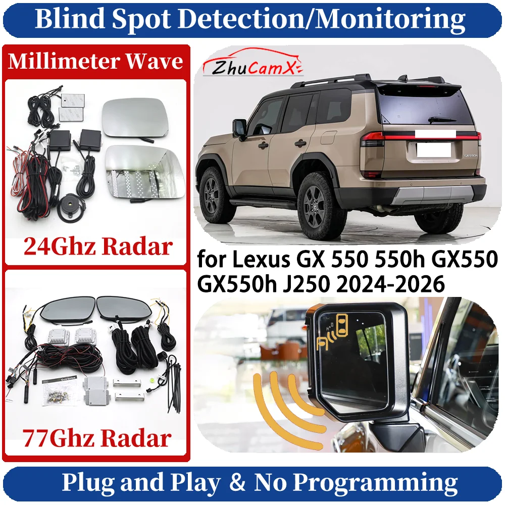 

Blind Spot Monitoring/Detection System for Lexus GX 550 550h GX550 GX550h J250 2024-2026 Driving Side Lane Change Warning Assist