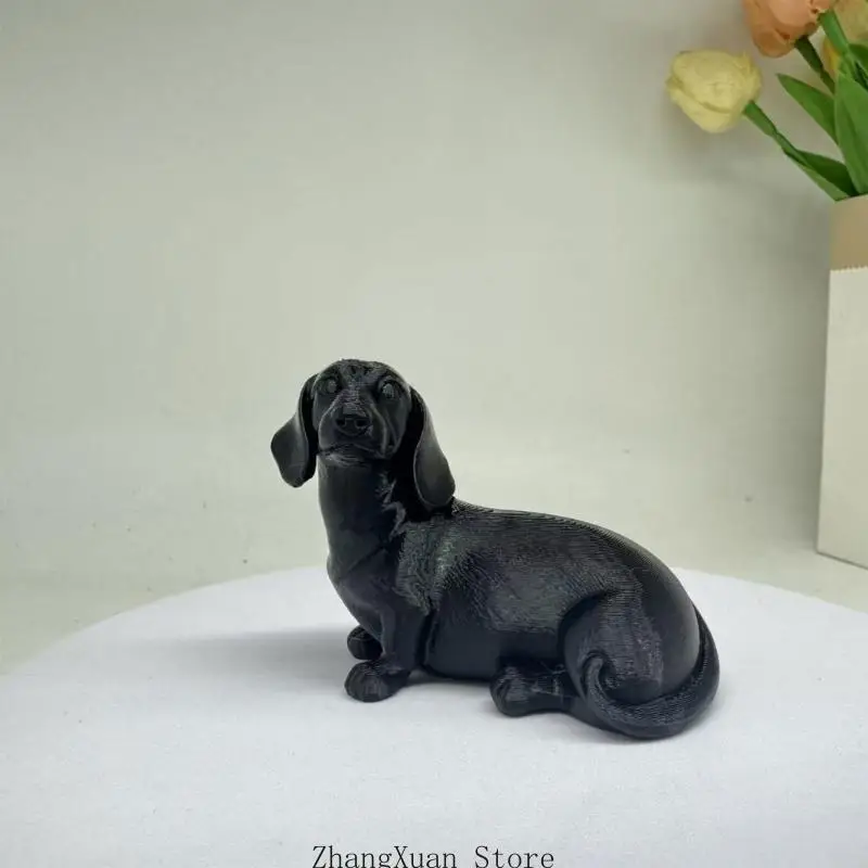 Hundefigur, Tierstatue, 3D-gedruckter Dackel, Skulptur, Ornament, Heimdekoration, 3XUF – Detail 10