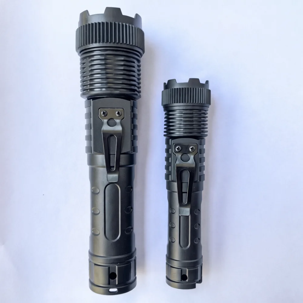 Heavy Duty LED Flashlight Zoomable Tactical Torch Handheld Light With Warning Strobe For Emergency Outdoor Survival Equipment
