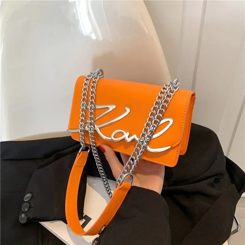 Fashion Zipper Women Shoulder Bag Leisure Square Tote Bag Chain Half Month Handbag Luxury Designer Female Letter Crossbody Bag