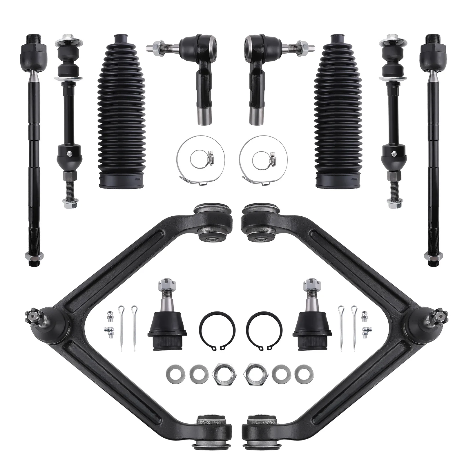 MaXpeedingrods Steel Front Suspension Control Arm Sway Bar End Link Rubber Bushing Powder-coated For For 1500 2002-2005