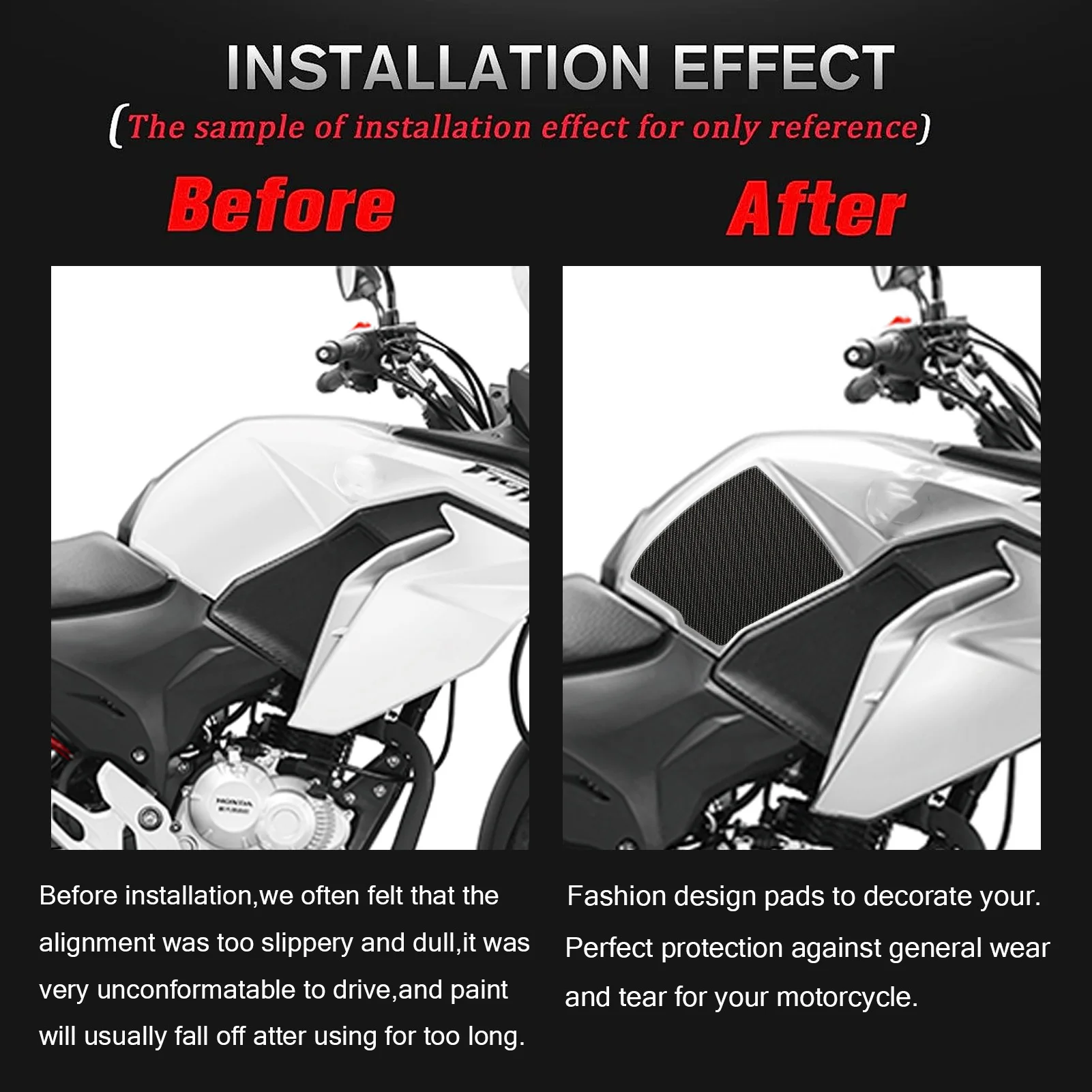 CBF190X ملصق موتو خزان الوقود الغاز بطانة حماية غطاء لهوندا CBF190X الديكور مجموعات واقية الملحقات #4