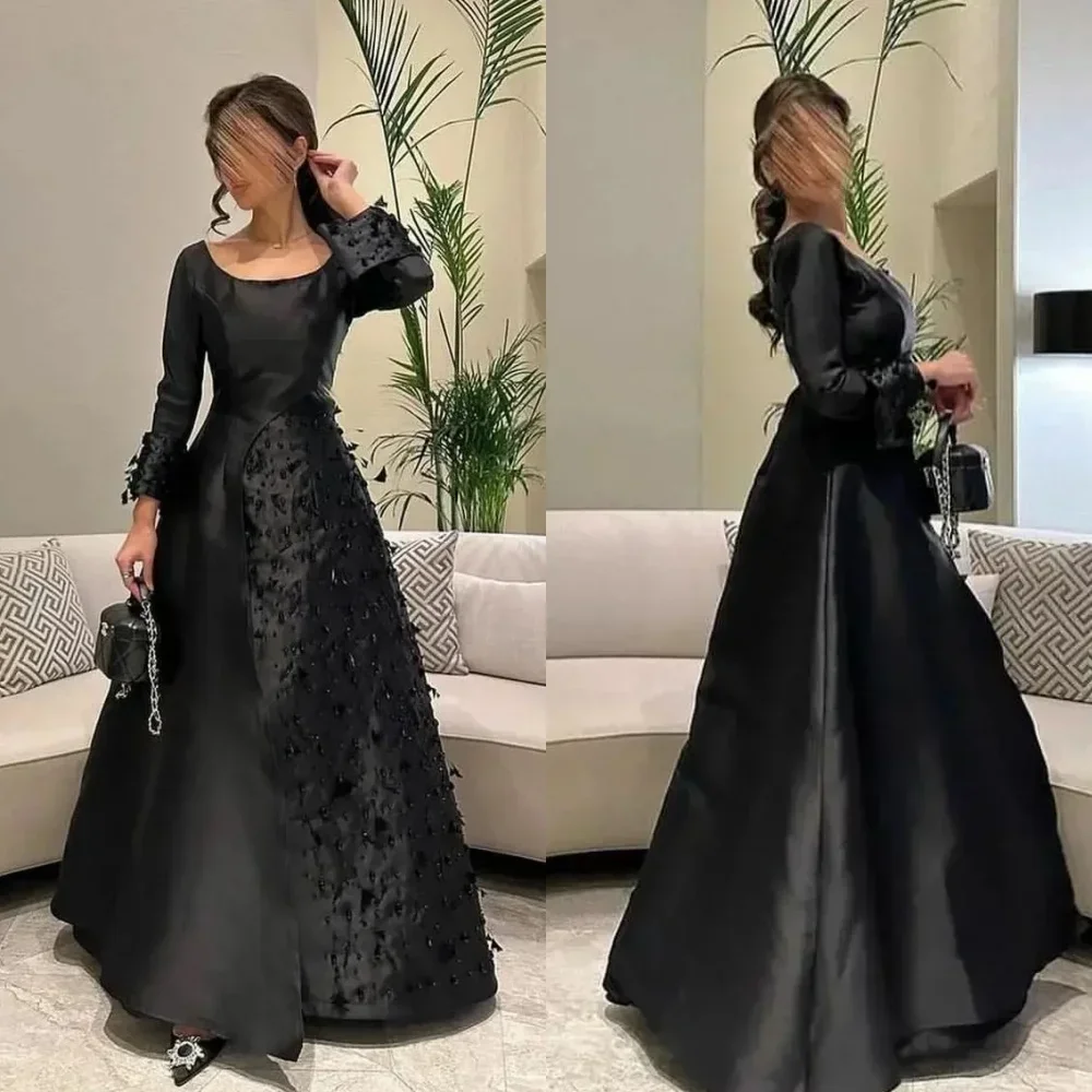 Geraffte Abend A-Linie O-Ausschnitt maßge schneiderte Ball Anlass Kleid Midi Kleider Saudi-Arabien klassischen modernen Stil einfache sexy Mode