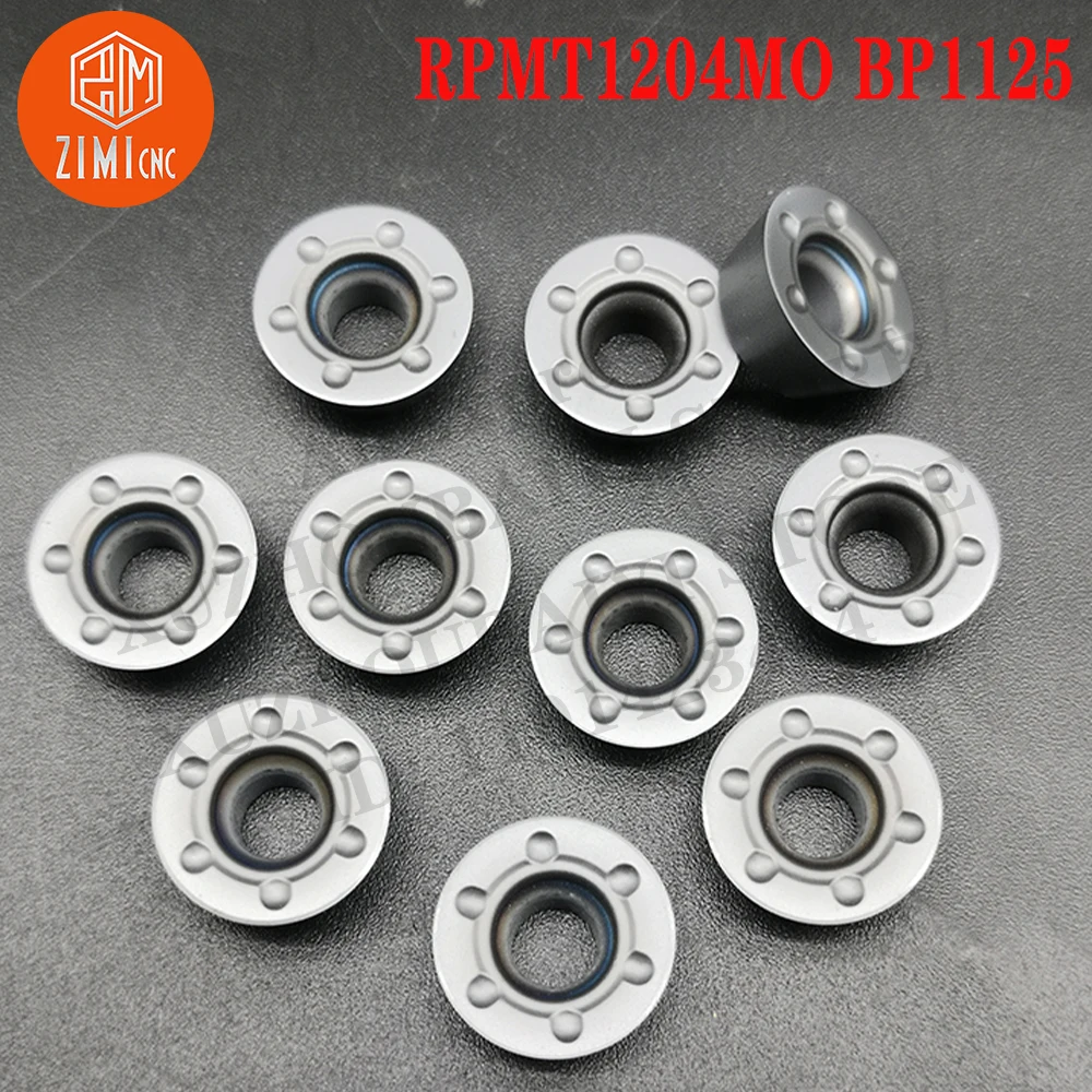 RPMT1204MO BP1125 دورة في الدقيقة 1204 كربيد إدراجات الطحن أدوات تحول القطع مخرطة CNC القاطع Blad 10 قطع معدن مخرطة ميكانيكية
