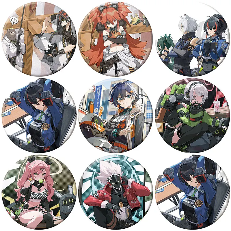 Game Zenless Zone Zero Pins Cute Anime Figure Zhu Yuan Seth Lowell Brooch Cosplay Badge Backpack Shoes Jewelry Accessories Gift