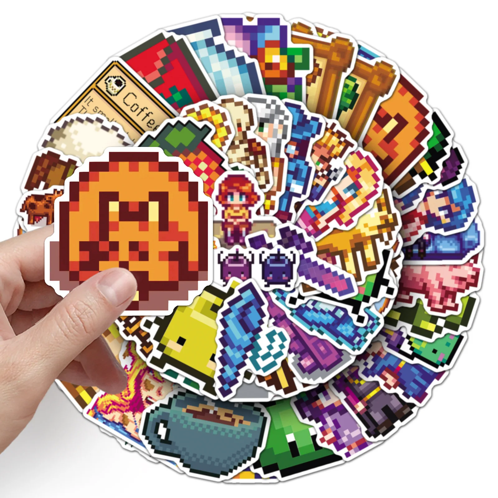 10/50PCS Spiel Stardew Valley Aufkleber Cartoon Lustige Doodle Aufkleber kinder Spielzeug Geschenke für Wasser Tasse Gepäck helm Fahrrad