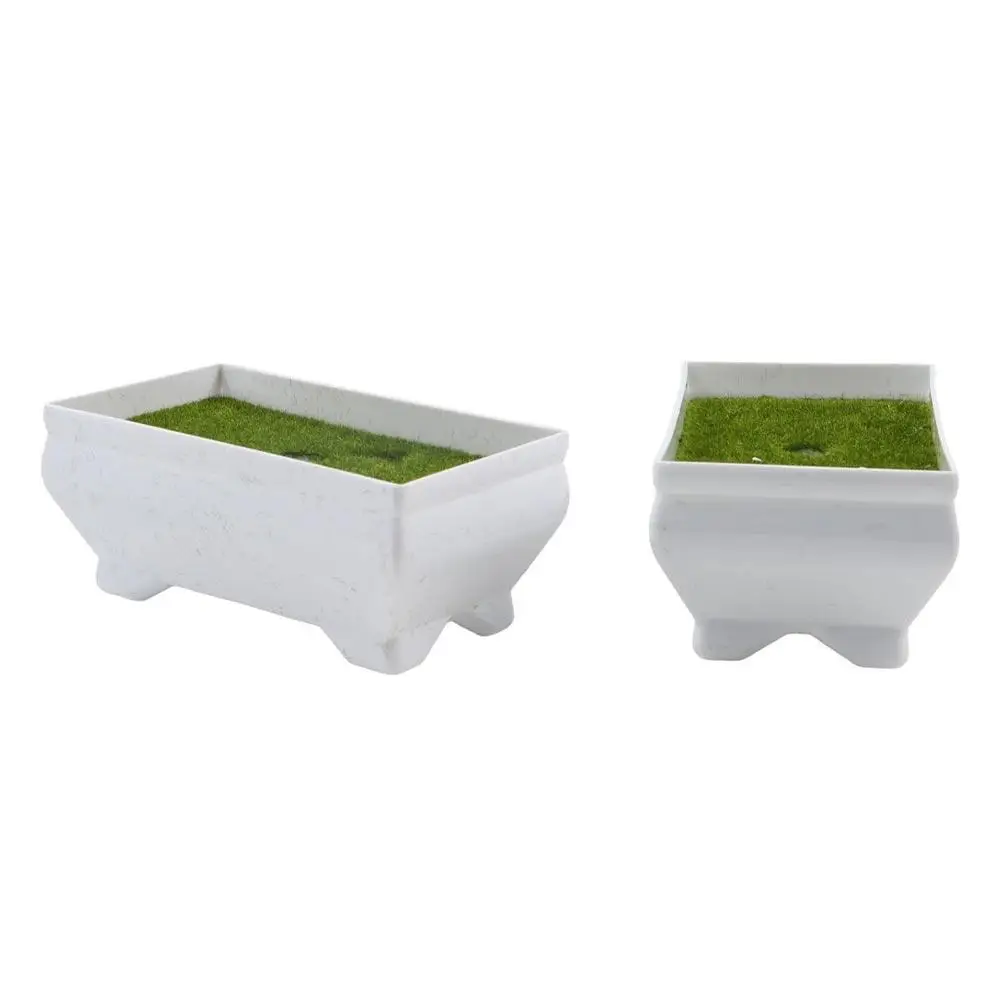 Creative Flocking Foam Fake Flowers Balcony Garden Decoration Flower Pot Bonsai Ornament Vase Flower Arrangement Device