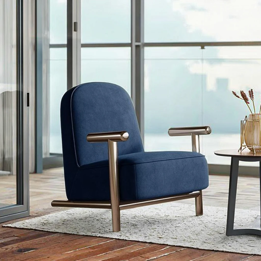 كرسي أريكة فردي لمشاهير الإنترنت الحديث لشقة صغيرة وغرفة المعيشة وشرفة B&B مقهى وطاولة واحدة ومجموعة كرسيين #5