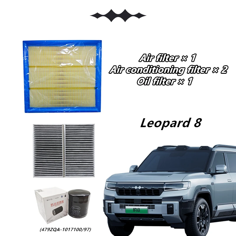 

Air Filter AC Filter And Oil Filter For BYD Leopard 8/DENZA B8,Original Oil Filter,2.0T Engine,479ZQA,Carbon Filter,Autoparts