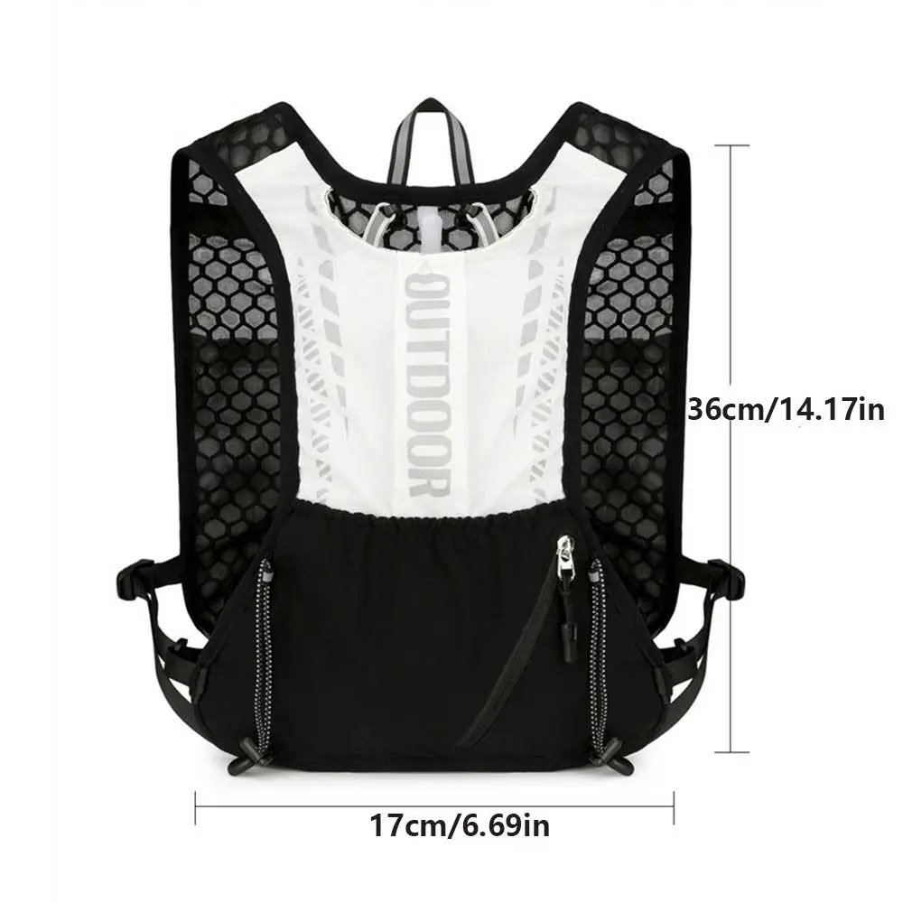 Lightweight Hydration Running Vest Breathable Reflective Design Hydration Pack Convenient Waterproof Running Hydrating Backpack